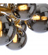 Marshall Circular Ceiling Pendant 16 Light G9 Satin Gold Chrome Plated Glass-7