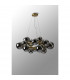 Marshall Circular Ceiling Pendant 16 Light G9 Satin Gold Chrome Plated Glass-8
