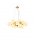Marshall Circular Ceiling Pendant 16 Light G9 Satin Gold Opal Glass-1