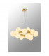 Marshall Circular Ceiling Pendant 16 Light G9 Satin Gold Opal Glass-3