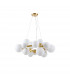 Marshall Circular Ceiling Pendant 16 Light G9 Satin Gold Opal Glass-4