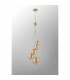 Marshall Ceiling Pendant 5 Light G9 Satin Gold Amber Plated Glass-8