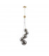 Marshall Ceiling Pendant 5 Light G9 Satin Gold Chrome Plated Glass-4