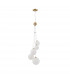 Marshall Ceiling Pendant 5 Light G9 Satin Gold Opal Glass-4