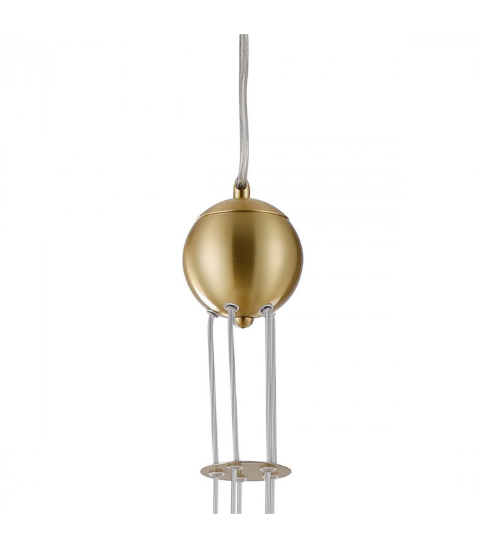 Marshall Ceiling Pendant 5 Light G9 Satin Gold Opal Glass-6