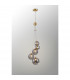 Marshall Ceiling Pendant 5 Light G9 Satin Gold Smoke Plated Glass-3