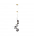 Marshall Ceiling Pendant 5 Light G9 Satin Gold Smoke Plated Glass-4
