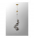 Marshall Ceiling Pendant 5 Light G9 Satin Gold Smoke Plated Glass-8