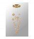 Marshall Ceiling Pendant 16 Light G9 Satin Gold Amber Plated Glass-10