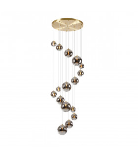 Marshall Ceiling Pendant 16 Light G9 Satin Gold Chrome Plated Glass-1
