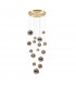 Marshall Ceiling Pendant 16 Light G9 Satin Gold Chrome Plated Glass-5