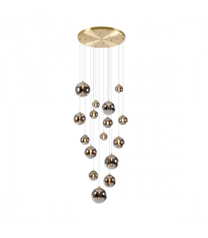 Marshall Ceiling Pendant 16 Light G9 Satin Gold Chrome Plated Glass-5