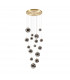 Marshall Ceiling Pendant 16 Light G9 Satin Gold Chrome Plated Glass-6