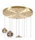 Marshall Ceiling Pendant 16 Light G9 Satin Gold Chrome Plated Glass-7