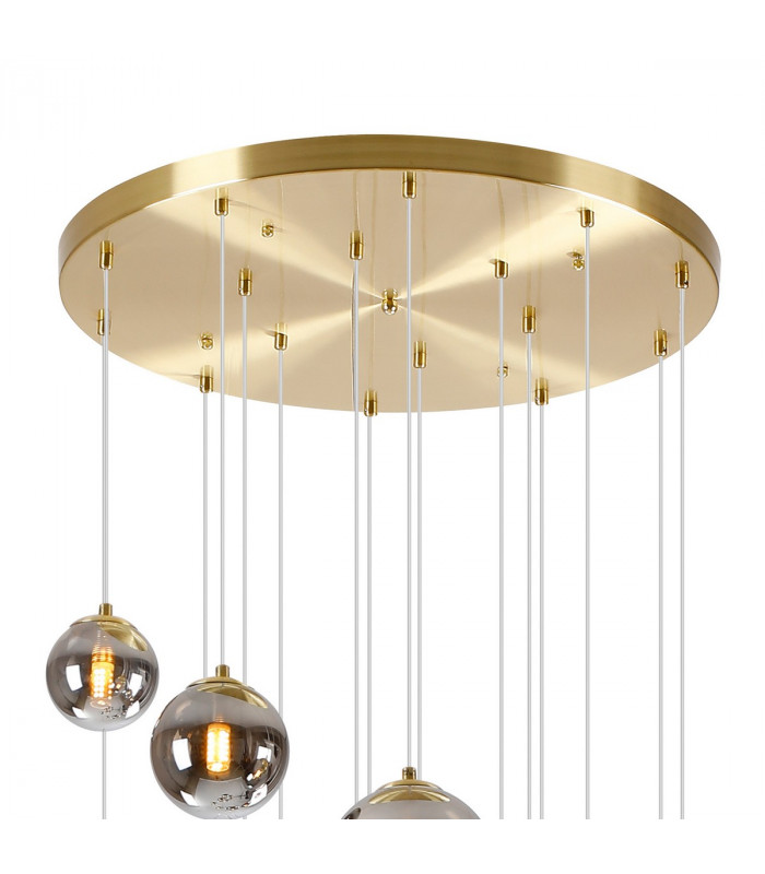 Marshall Ceiling Pendant 16 Light G9 Satin Gold Chrome Plated Glass-7