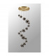 Marshall Ceiling Pendant 16 Light G9 Satin Gold Chrome Plated Glass-9