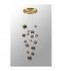Marshall Ceiling Pendant 16 Light G9 Satin Gold Chrome Plated Glass-10