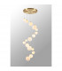 Marshall Ceiling Pendant 16 Light G9 Satin Gold Opal Glass-3