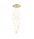Marshall Ceiling Pendant 16 Light G9 Satin Gold Opal Glass-5