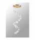 Marshall Ceiling Pendant 16 Light G9 Satin Gold Opal Glass-9