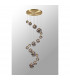 Marshall Ceiling Pendant 16 Light G9 Satin Gold Smoke Plated Glass-3