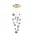 Marshall Ceiling Pendant 16 Light G9 Satin Gold Smoke Plated Glass-5