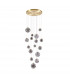 Marshall Ceiling Pendant 16 Light G9 Satin Gold Smoke Plated Glass-6