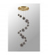 Marshall Ceiling Pendant 16 Light G9 Satin Gold Smoke Plated Glass-9