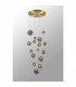 Marshall Ceiling Pendant 16 Light G9 Satin Gold Smoke Plated Glass-10