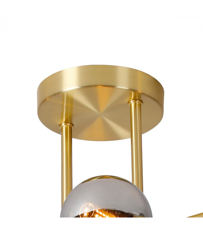 Marshall Semi Flush Ceiling Lamp 6 Light G9 Satin Gold Chrome Plated Glass-5