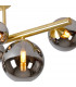 Marshall Semi Flush Ceiling Lamp 6 Light G9 Satin Gold Chrome Plated Glass-7