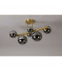 Marshall Semi Flush Ceiling Lamp 6 Light G9 Satin Gold Chrome Plated Glass-8