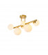Marshall Semi Flush Ceiling Lamp 6 Light G9 Satin Gold Opal Glass-1