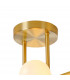Marshall Semi Flush Ceiling Lamp 6 Light G9 Satin Gold Opal Glass-5