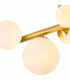 Marshall Semi Flush Ceiling Lamp 6 Light G9 Satin Gold Opal Glass-6