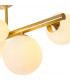 Marshall Semi Flush Ceiling Lamp 6 Light G9 Satin Gold Opal Glass-7