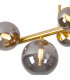 Marshall Semi Flush Ceiling Lamp 6 Light G9 Satin Gold Smoke Plated Glass-6