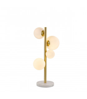 Marshall Table Lamp 4 Light G9 Satin Gold Opal Glass-1