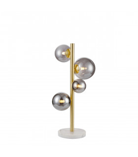 Marshall Table Lamp 4 Light G9 Satin Gold Smoke Plated Glass-1