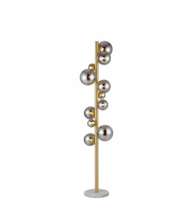 Marshall Floor Lamp 11 Light G9 Satin Gold Chrome Plated Glass-1