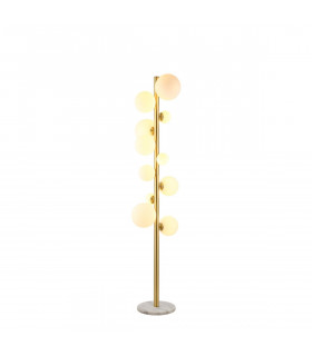 Marshall Floor Lamp 11 Light G9 Satin Gold Opal Glass-1
