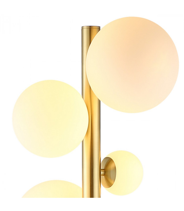 Marshall Floor Lamp 11 Light G9 Satin Gold Opal Glass-6