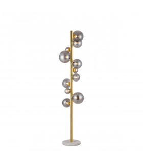 Marshall Floor Lamp 11 Light G9 Satin Gold Smoke Plated Glass-1