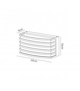 Kiantone Outdoor Wall Lamp E27 IP54 Anthracite Opal PC Shade-2