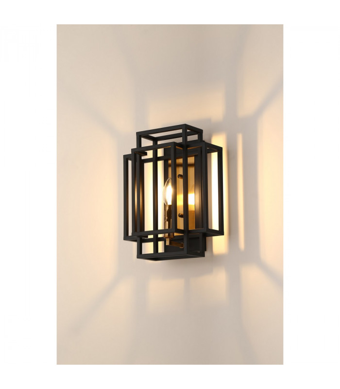 Delaware Wall Lamp E14 Black Gold-3