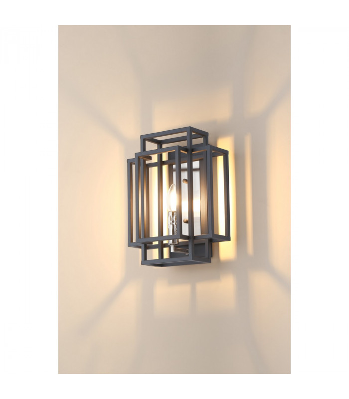 Delaware Wall Lamp E14 Anthracite Satin Nickel-3
