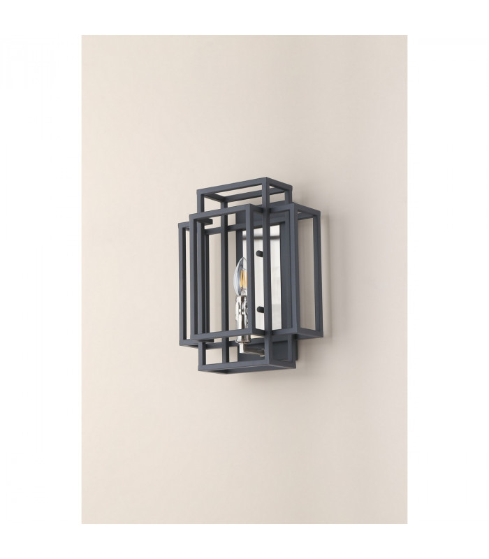 Delaware Wall Lamp E14 Anthracite Satin Nickel-7