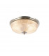 Watson 2 Light E27 Flush Ceiling Lamp IP44 Polished Nickel Prismatic Glass-1