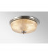 Watson 2 Light E27 Flush Ceiling Lamp IP44 Polished Nickel Prismatic Glass-3