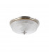 Watson 2 Light E27 Flush Ceiling Lamp IP44 Polished Nickel Prismatic Glass-4